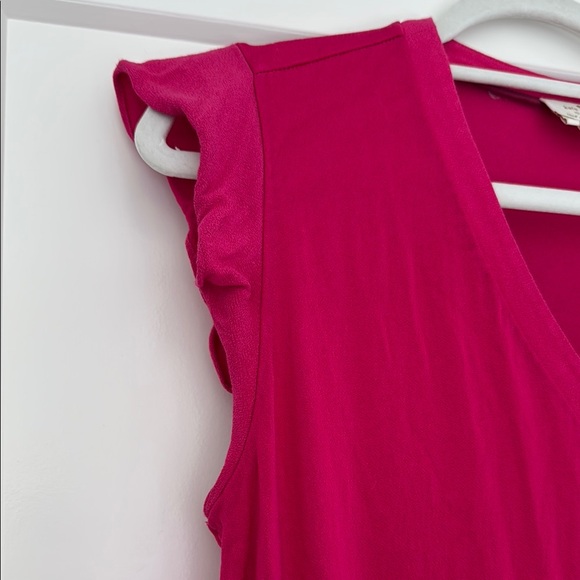 Kate Spade Women's Pink V-Neck Ruffle Sleeve Top M - Picture 3 of 10